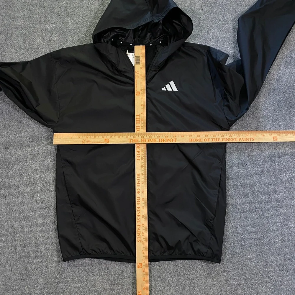 Adidas Essentials Big Logo Mesh Lined Windbreaker Jacket Adult Small Black White